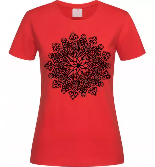 Жіноча футболка Візерунок хінді Червоний фото