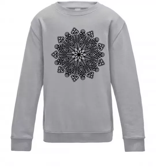 Дитячий світшот Візерунок хінді Сірий меланж фото