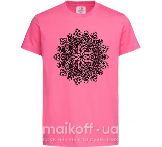 Детская футболка Узор хинди Ярко-розовый фото