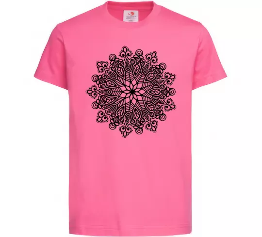 Дитяча футболка Візерунок хінді Яскраво-рожевий фото