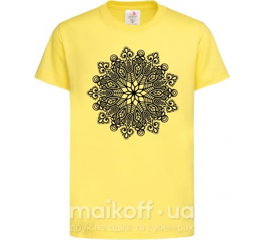 Детская футболка Узор хинди Лимонный фото