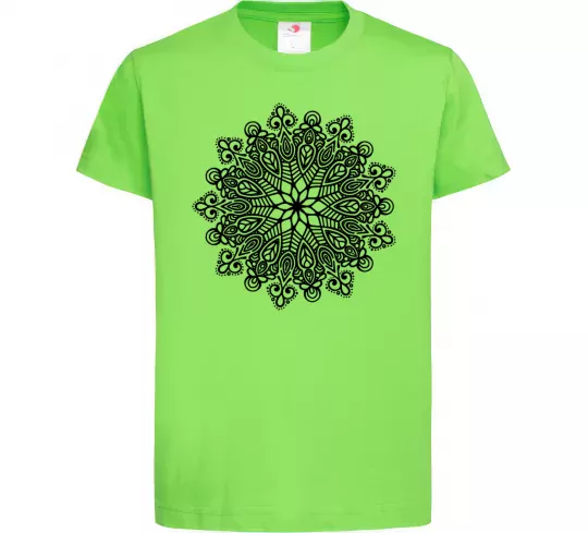 Дитяча футболка Візерунок хінді Лаймовий фото