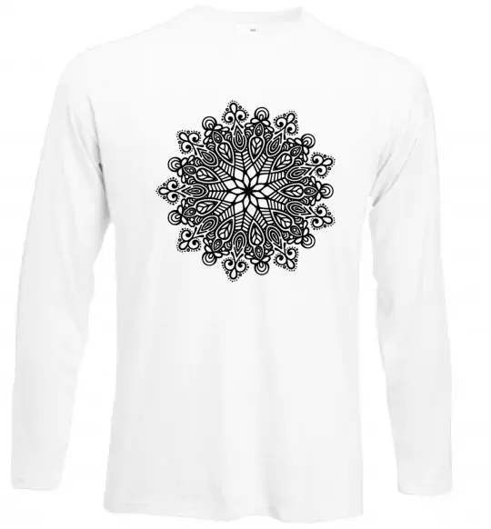 Лонгслів Візерунок хінді Білий фото