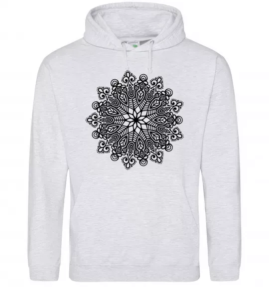 Жіноча толстовка (худі) Візерунок хінді Сірий меланж фото