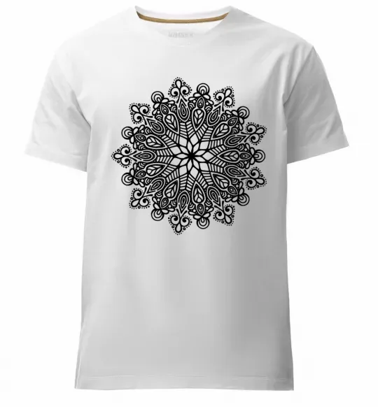 Чоловіча преміум футболка Візерунок хінді Білий фото