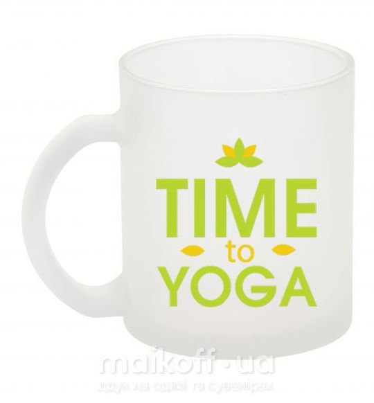 Чашка скляна Time to yoga Фроузен фото