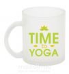 Чашка скляна Time to yoga Фроузен фото