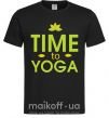 Мужская футболка Time to yoga Черный фото