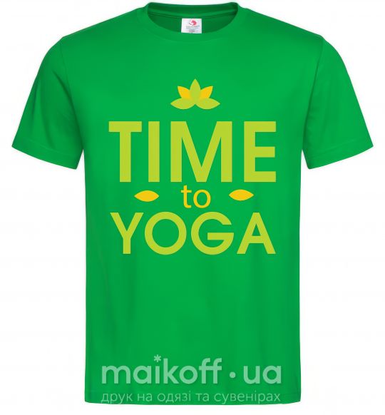 Чоловіча футболка Time to yoga Зелений фото