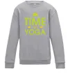 Детский Свитшот Time to yoga Серый меланж Детский Свитшот Time to yoga Серый меланж фото