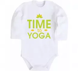 Дитячий бодік Yoga meditation Білий фото
