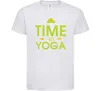 Детская футболка Time to yoga Белый фото