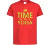Детская футболка Time to yoga Красный фото
