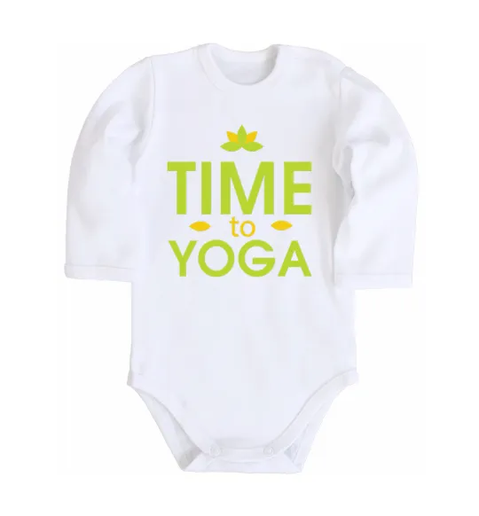 Детский боди Time to yoga Белый фото