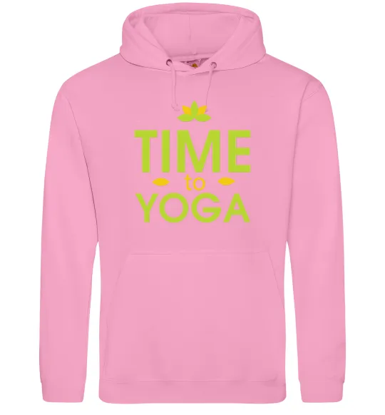 Мужская толстовка (худи) Time to yoga Розовый фото