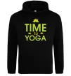 Чоловіча толстовка (худі) Time to yoga Чорний фото