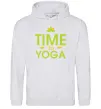 Чоловіча толстовка (худі) Time to yoga Сірий меланж фото