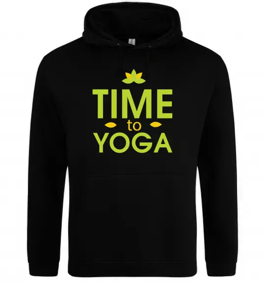 Жіноча толстовка (худі) Time to yoga Чорний фото