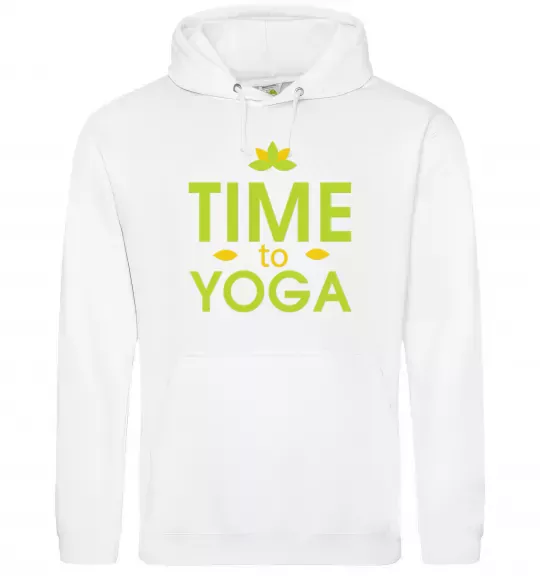 Жіноча толстовка (худі) Time to yoga Білий фото