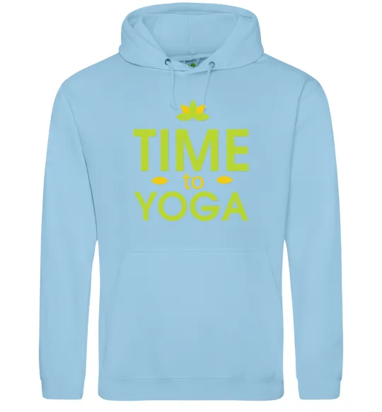 Жіноча толстовка (худі) Time to yoga Блакитний фото