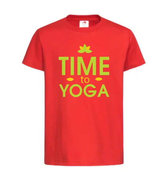 Дитяча футболка Time to yoga Червоний фото
