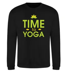 Свитшот Time to yoga Черный фото