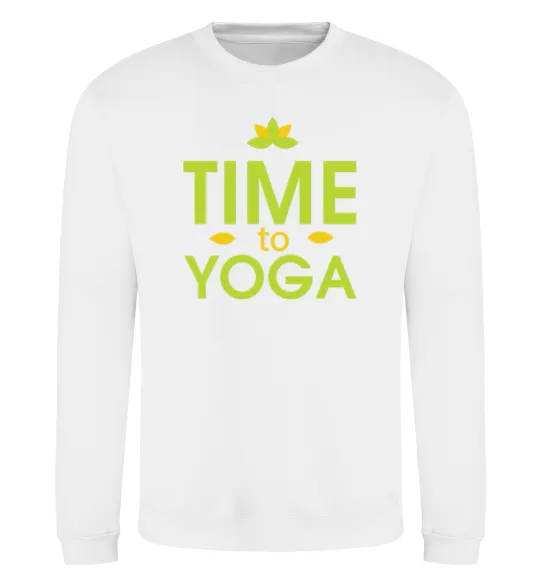 Свитшот Time to yoga Белый фото