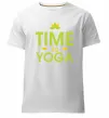 Мужская премиум футболка Time to yoga Белый фото