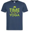 Чоловіча футболка Time to yoga Темно-синій фото