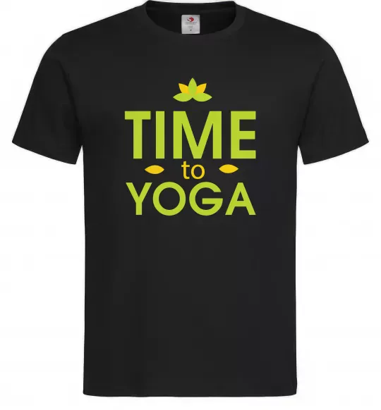 Чоловіча футболка Time to yoga Чорний фото