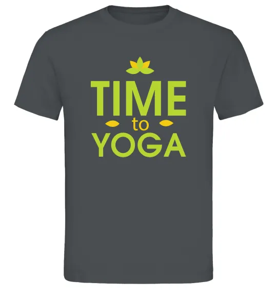Чоловіча футболка Time to yoga Графіт фото
