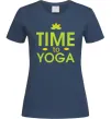 Женская футболка Time to yoga Темно-синий Женская футболка Time to yoga Темно-синий фото