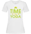 Женская футболка Time to yoga Белый Женская футболка Time to yoga Белый фото