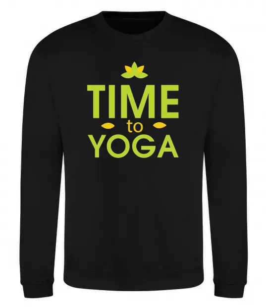 Свитшот Time to yoga Черный фото