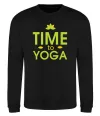 Свитшот Time to yoga Черный фото