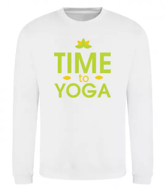 Свитшот Time to yoga Белый фото