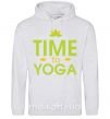 Женская толстовка (худи) Time to yoga Серый меланж фото