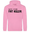 Мужская толстовка (худи) My job fat killer Розовый фото