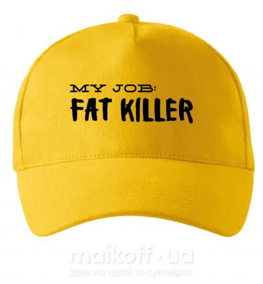 Кепка My job fat killer Сонячно жовтий фото