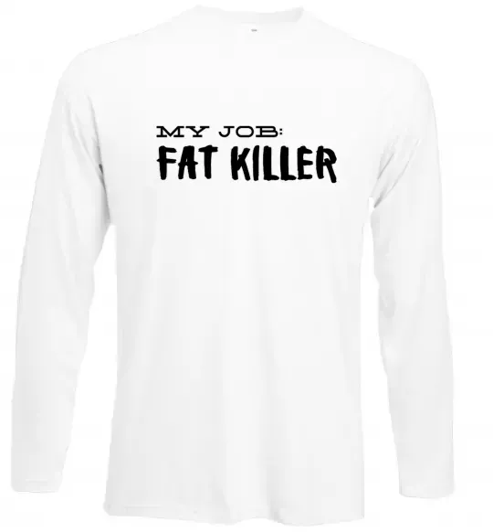 Лонгслів My job fat killer Білий фото