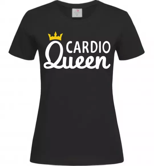 Женская футболка Cardio queen Черный фото