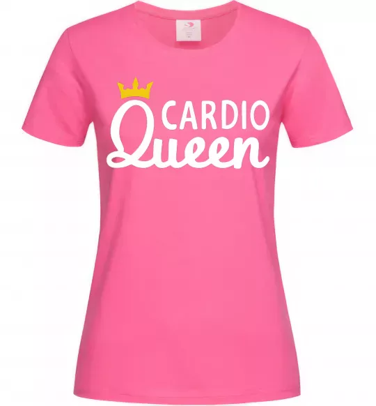 Женская футболка Cardio queen Ярко-розовый фото