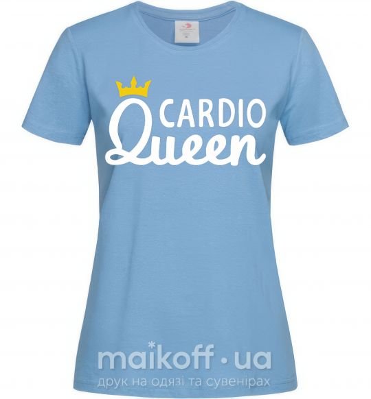 Жіноча футболка Cardio queen Блакитний фото