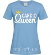 Женская футболка Cardio queen Голубой фото