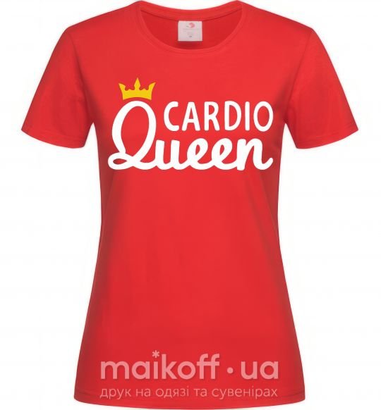 Жіноча футболка Cardio queen Червоний фото