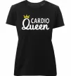 Женская премиум футболка Cardio queen Черный фото