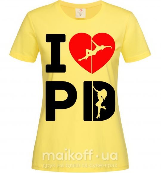 Женская футболка I love PD Лимонный фото