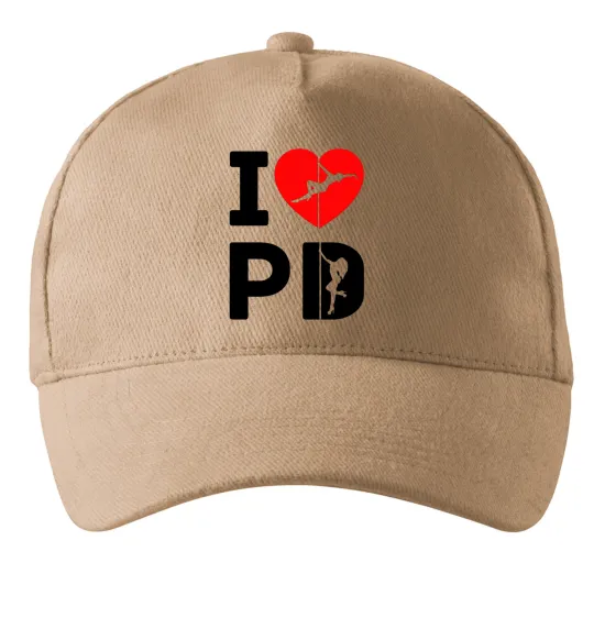 Кепка I love PD Пісочний фото
