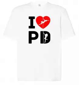Футболка Оверсайз I love PD Белый фото