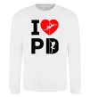Свитшот I love PD Белый фото